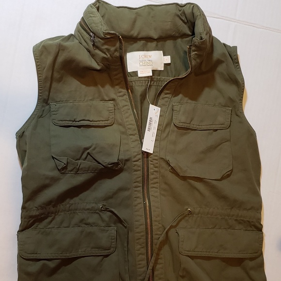 J. Crew Jackets & Blazers - J. Crew Olive green Chino vest size small
